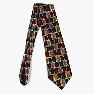 J Garcia Collection Men’s Silk Tie Abstract Squares Artistic Necktie Vintage